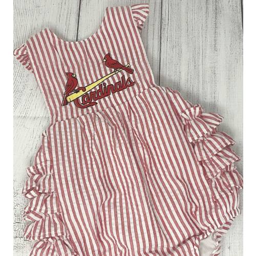 St. Louis Cardinals Girls Toddler Infant Sunsuit Bubble