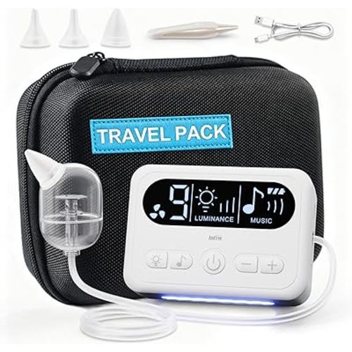 Electric Nasal Aspirator for Baby, 9 Adjustable Suction Power,Nose Cleaner Travel Kit,LED Display,Night Light and Music Soothing Function, Electric Nose Sucker for Newborns/Infants