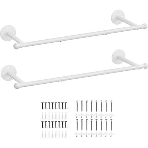 OROPY 33" Industrial Pipe Clothing Rack, Wall Mounted Clothes Rack 2 Pack