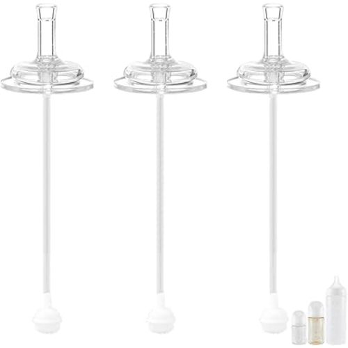 Straw Sippy Cup Conversion Kit for Pigeon Baby Bottles, Soft Top and Weighted Ball Transition Converter 8m+, Set of 2
