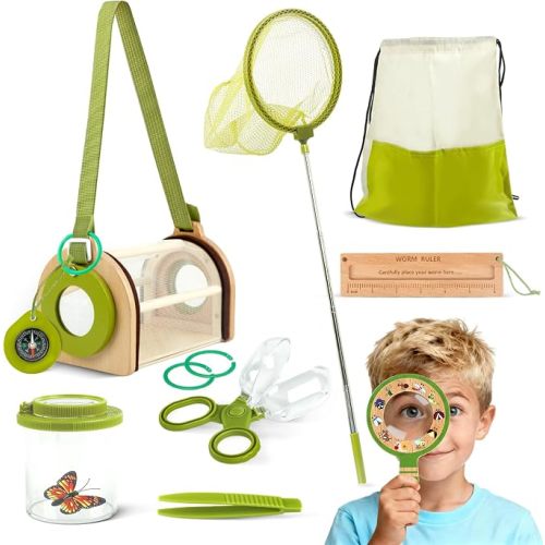 Wooden Bug Catcher Kit for Kids, Bug Catching & Insect Explorer Set