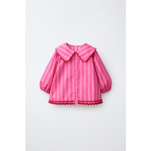 STRIPED AND RICKRACK SHIRT