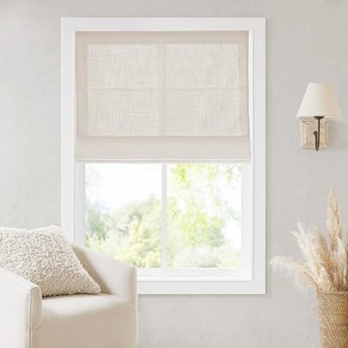 Madison Park Roman Shade, Room Darkening Blinds Thermal Insulated, 34X64