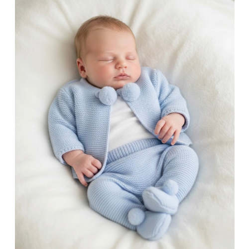 Blue Pom Two Piece