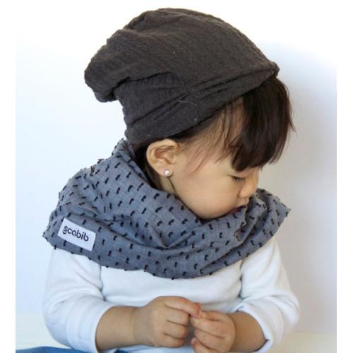 Modern Bib Swiss Dot Chambray All in One Scarf & Bib