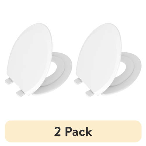 (2 pack) Mainstays Pp Elongated Toilet Seat W/t Child Seat