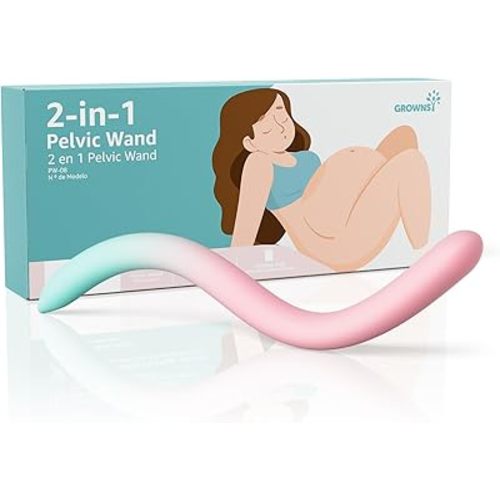 GROWNSY Perineal Massage Stick for Pregnancy Labor and Birth Prep, Pelvic Wand Tool, Pelvic Floor Muscle Massager for Pelvic Physical Therapy, Postpartum Essentials