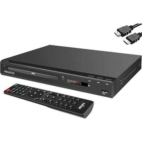 MEGATEK Region-Free DVD Player for TV with HDMI & 1080P Upscaling