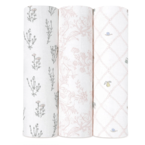 French Floral Silky Soft Swaddle 3 Pack | aden + anais