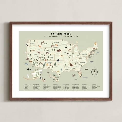 National Parks of USA Limited Edition Children's Art Print by Sherley Ferreira