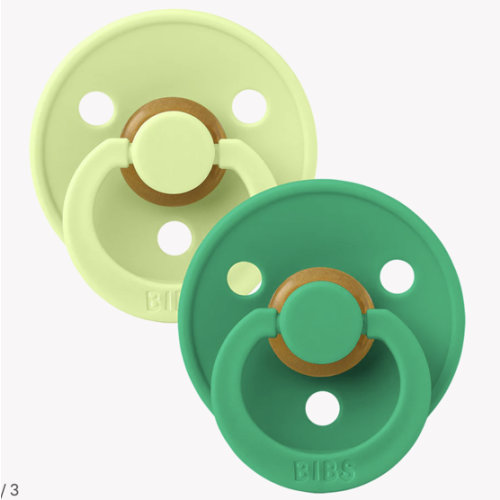 BIBS Colour Pacifiers 2 Pack | Matcha/Cactus | Latex – Bibsworld store US