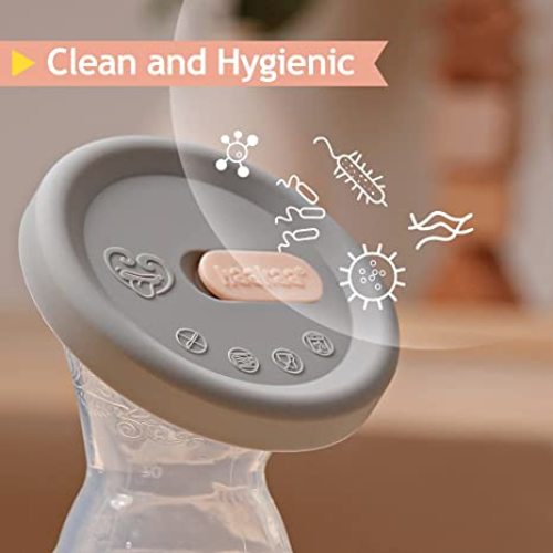 haakaa Manual Breast Pump Breastfeeding Pump 4oz/100ml+Lid Food Grade Silicone 1 PC