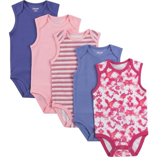 Hanes unisex-baby Baby Bodysuits, Ultimate Flexy Sleeveless for Boys & Girls, 5-pack
