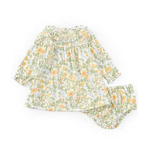 Edgehill Collection x Rebecca Bahn Art Baby Girls 3-24 Months Long Sleeve Ditsy Floral Knit Dress