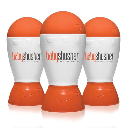 Baby Shusher Portable Sound Machine - White Noise Sound Machine, Baby Soother for Sleeping, Newborn Essentials for Crib, Battery Operated Hush, Travel Friendly - 3 Count
