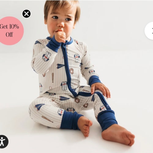 Blue Baseball Zipper Romper – In My Jammers