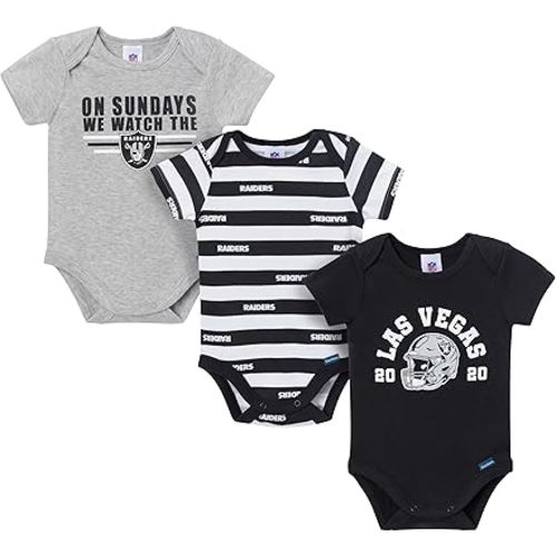 Gerber NFL baby-boys Nfl 3-pack Onesie Bodysuit