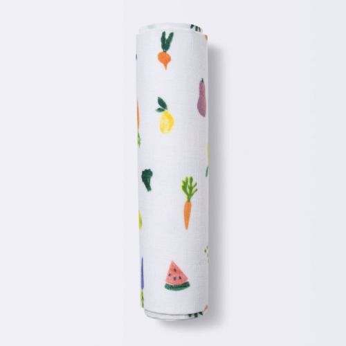 Muslin Swaddle Blanket - Cloud Island™ Fruits and Veggies
