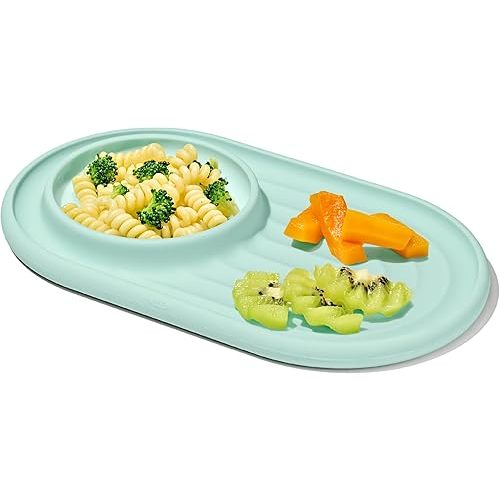 OXO Tot Textured Suction Plate - Opal
