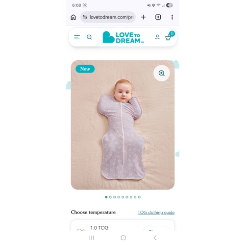 Swaddle Up™ 1.0 TOG Cotton Lilac Meadow