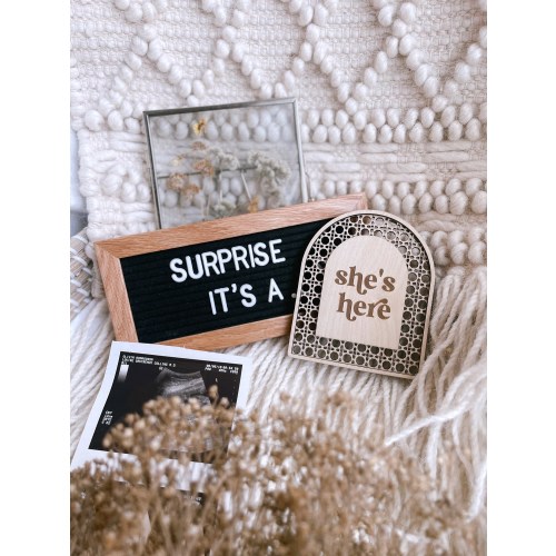 Baby Birth Announcement Sign, Gender Reveal, Gender Reveal Birth Announcement, Gender Neutral Baby Gift, Nursery Decor, Baby Shower Gift