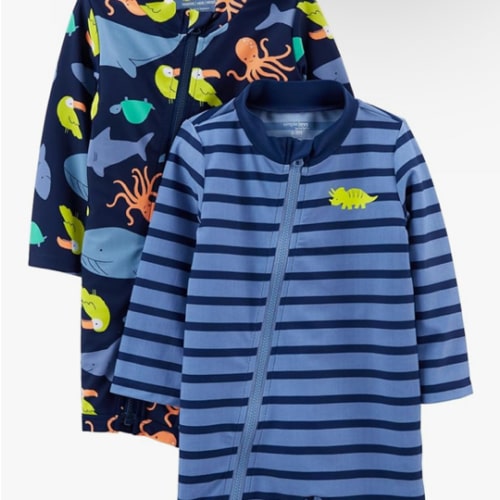Simple Joys by Carter's Boys' 2-Pack 1-Piece Zip Rashguards