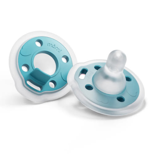 babypace breast-like pacifier 0-6mo 2-set - lagoon | mōmi
