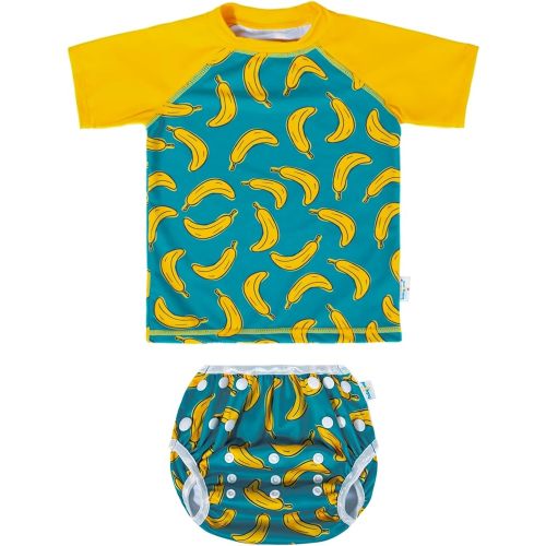 babygoal Baby Swimsuits with Reusable Swim Diaper 2 Piece Bathing Suit UPF 50 Sun Protection for Infant Toddler Boy Girl