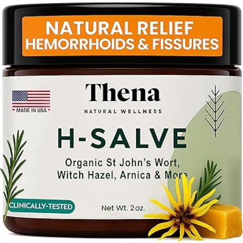 Intense Hemorrhoid Treatment Natural Hemorrhoid Relief Cream, Max Strength Herbal Anal Fissure Relief Ointment with Organic Witch Hazel for Postpartum Piles, Best with Thena Sitz Bath Soak Women Men