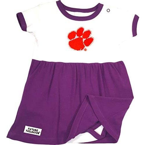 Clemson Tigers Baby Onesie Dress - Purple