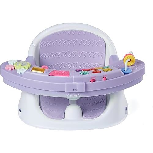 Infantino Music & Lights 3-in-1 Discovery Seat & Booster, Interactive Toddler Seat for Dining Table or Kitchen Chair, Baby Activity Center & Snack Tray, 20 Sounds & Songs, Lightweight Baby Essentials