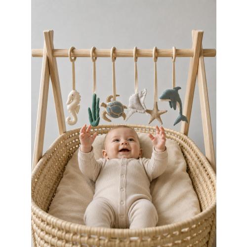 Ocean Baby Gym Toys | Sea Animals, Montessori Nursery Decor, Personalized Play Set