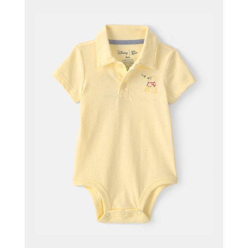 Baby Boy Disney© Winnie the Pooh Embroidered Polo Bodysuit with Back Art - Yellow - OshKosh B'gosh | Carter's