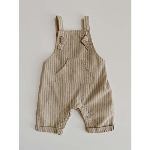 Ahoy Coverall Romper | Beige Stripe