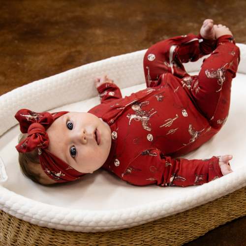 Rope the Moon for You Folding Feet Jammies – Cowkid Clothing Company