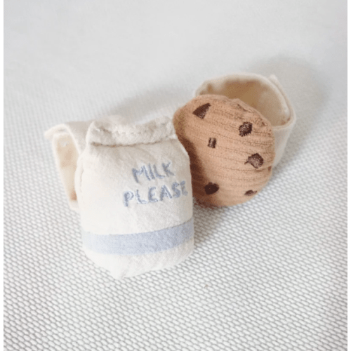 MILK + COOKIE wrist ankle rattles set