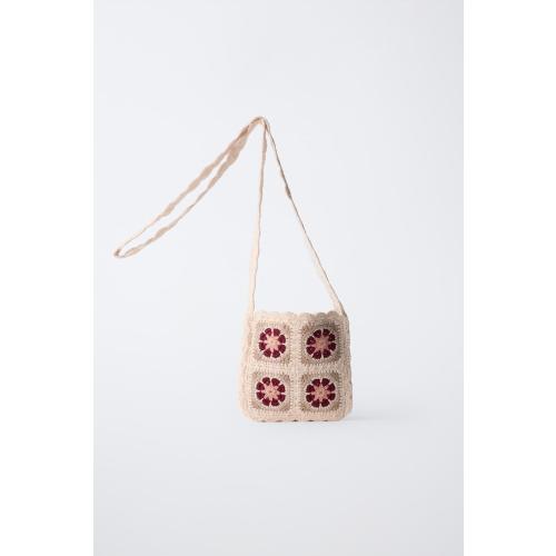 CROCHET KNIT FLOWER BAG