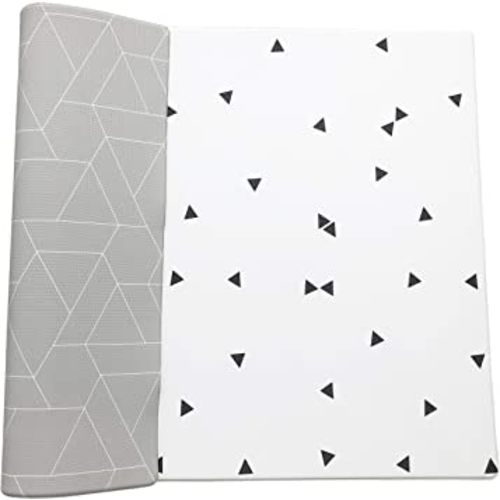 LITTLE Bot Ofie Mat, Soft Reversible Foam Baby Play Floor mat, Waterproof, 6.5 ft x 4.5 ft, Durable and Non-Toxic (Zen line, Large)