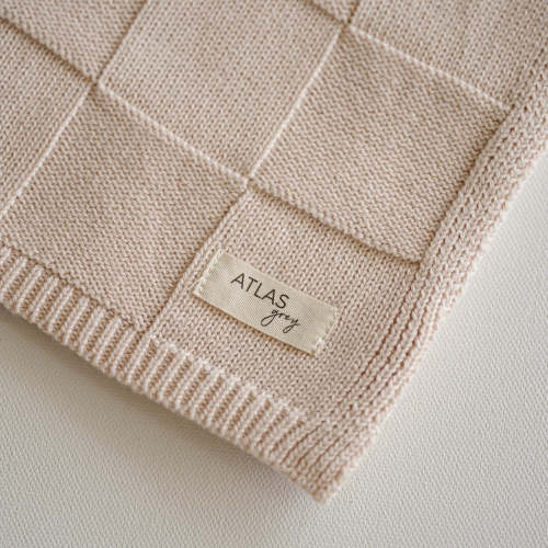 Organic Checkered Knit Blanket – Simple Steps Market