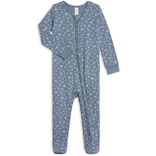 Colored Organics Baby Zip-Up Footed Sleeper with 2-Way Zipper - Newborn Organic Cotton Pajamas