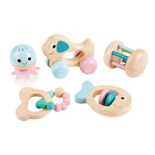 Hape Wooden Multi-Stage Sensory 5 PCs Gift Set - Hape Toys (Hape – HapeToys