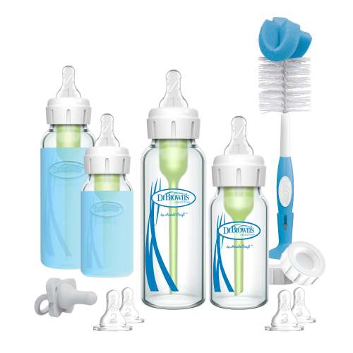 Dr. Brown's Glass Baby Bottle Starter Set, Narrow Natural Flow® Anti-Colic Options+™ Bottles included | Grove Collaborative