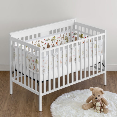 Watercolor Woodland Forest Animals Sweet Jojo Designs + BreathableBaby Breathable Mesh Crib Liner | Wayfair