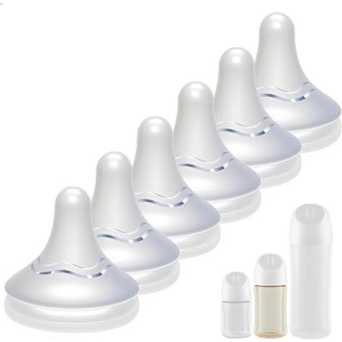 Silicone Replacement Nipple Compatible with Pigeon Baby Bottle,Fit for Pigeon Baby Bottle Nipples,Size SS 0m+ 6 Count.(Extra Slow Flow).