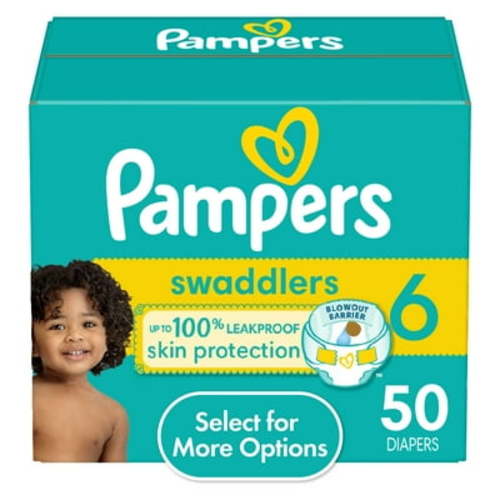 Pampers Swaddlers Baby Diapers Size 6, 50 Count (Select for More Options)