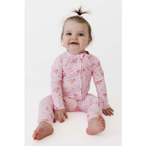 Pink Ella Zipper Romper