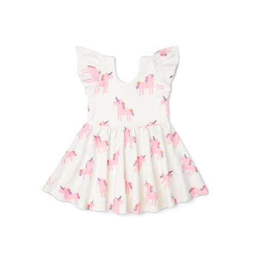 M+A by Monica + Andy Organic Cotton Short Sleeve Let's Dance Dress, Sizes 12-18M-5T