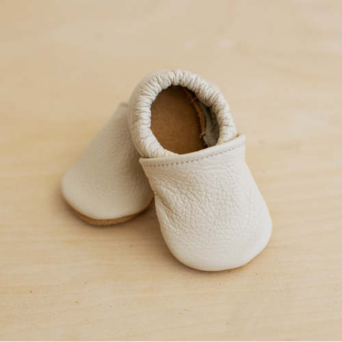 Gender Neutral Baby Moccs - Cream