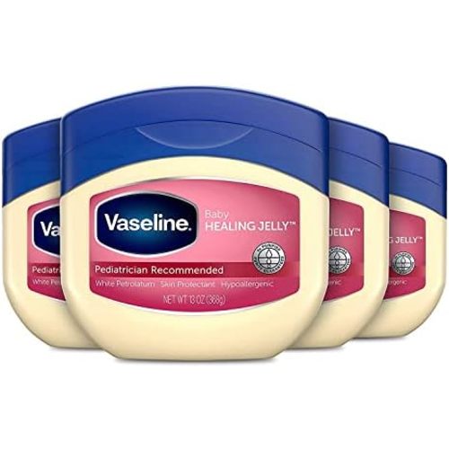 Vaseline Baby Petroleum Healing Jelly for Diaper Rash & Dry Skin 13oz 4ct