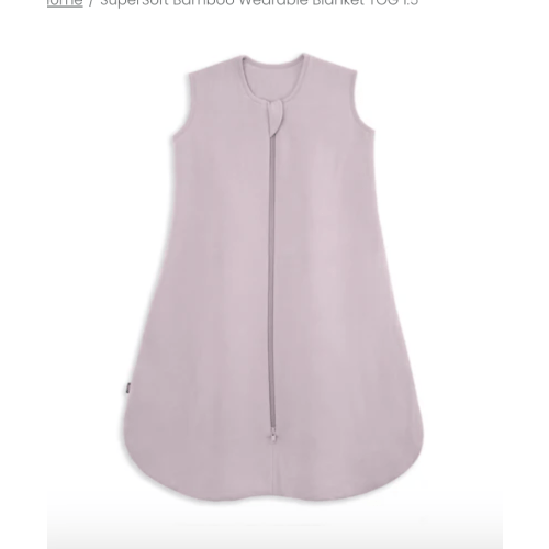 HALO - 1.5 TOG supersoft bamboo wearable blanket, double zipper sleeping bag with weighted feel - mauve MEDIUM